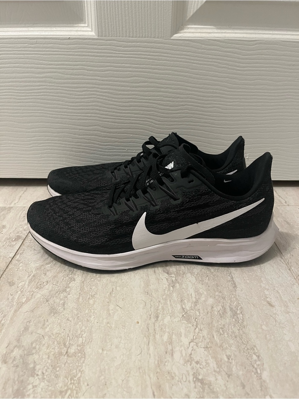 Nike Air Zoom Pegasus 36 Black White Mens Size 8 AQ2203-002